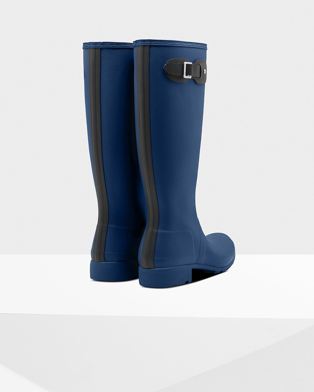 Bottes Hautes de Pluie Hunter Original Tour Foldable Femme Bleu Marine TSCYHLM-79